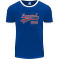 Legend Since 55th Birthday 1968 Mens Ringer T-Shirt FotL Royal Blue/White