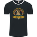 A Shiba Inu Dog Mens Ringer T-Shirt FotL Black/White