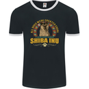A Shiba Inu Dog Mens Ringer T-Shirt FotL Black/White