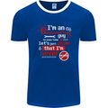 I'm an Engineer Guy That's Never Wrong Mens Ringer T-Shirt FotL Royal Blue/White