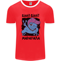 Ribbit Madafaka Funny Gangsta Frog Mens Ringer T-Shirt Red/White