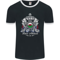 Welsh Soul Biker Attitude Bike Motorcycle Mens Ringer T-Shirt FotL Black/White