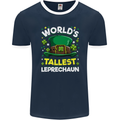 Worlds Tallest Leprechaun St Patricks Day Mens Ringer T-Shirt FotL Navy Blue/White