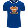 Red Panda Bear Funny Sleep Sleeping Mens Ringer T-Shirt FotL Royal Blue/White