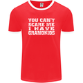 Can't Scare Me Grandkids Grandparent's Day Mens Ringer T-Shirt FotL Red/White