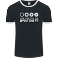 Photography What the F Stop Photographer Mens Ringer T-Shirt FotL Black/White