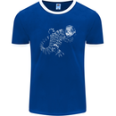 An Argentine Tegu Lizard Mens Ringer T-Shirt FotL Royal Blue/White