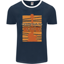 Guitar Bass Electric Acoustic Player Music Mens Ringer T-Shirt FotL Navy Blue/White