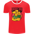 Daddy Dog Fathers Day Mens Ringer T-Shirt FotL Red/White