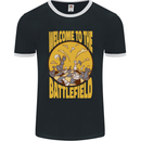 Chess Battlefield Funny Mens Ringer T-Shirt FotL Black/White