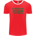 Eat Drink Be Irish St. Patrick's Day Mens Ringer T-Shirt FotL Red/White