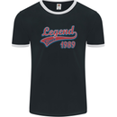 Legend Since 34th Birthday 1989 Mens Ringer T-Shirt FotL Black/White