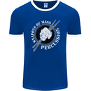 Drumming Weapons of Mass Percussion Funny Mens Ringer T-Shirt FotL Royal Blue/White