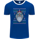 Christmas Viking Funny Thor Odin Valhalla Mens Ringer T-Shirt FotL Royal Blue/White