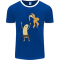 Get Naked Censored Banana Funny Mens Ringer T-Shirt FotL Royal Blue/White