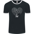 Love Tree Heart Aborist Ecology Environment Mens Ringer T-Shirt FotL Black/White