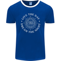 Dream the Night Moons Sleeping Mens Ringer T-Shirt FotL Royal Blue/White
