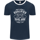 A Qualified Looks Travel Agent Like Mens Ringer T-Shirt FotL Navy Blue/White