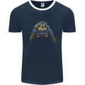 A Colourful Turtle Animals Ecology Ocean Mens Ringer T-Shirt FotL Navy Blue/White