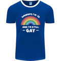 I'm 70 And I'm Still Gay LGBT Mens Ringer T-Shirt FotL Royal Blue/White