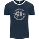 Funny Mechanic You Broke Something Mens Ringer T-Shirt FotL Navy Blue/White