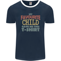 My Favourite Child Gave Me This Fathers Day Mens Ringer T-Shirt FotL Navy Blue/White