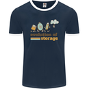 Storage Evolution Retro HD Drive USB Stick CD Mens Ringer T-Shirt FotL Navy Blue/White