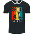 Scoot Life Scooter Motorcycle Mens Ringer T-Shirt FotL Black/White