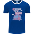 Climate Change Support Your Local Planet Mens Ringer T-Shirt Royal Blue/White