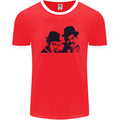 Laurel & Hardy AKA Dick and Doof Mens Ringer T-Shirt FotL Red/White