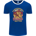 Funny Baseball Cat Furball Batter Mens Ringer T-Shirt FotL Royal Blue/White