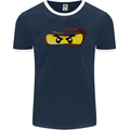 Ninja Eyes Mens Ringer T-Shirt FotL Navy Blue/White
