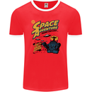 Space Adventure Astronaut Mens Ringer T-Shirt FotL Red/White