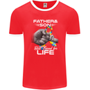 Autistic Father & Son Friends Autism ASD Mens Ringer T-Shirt FotL Red/White
