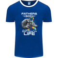 Autistic Father & Son Friends Autism ASD Mens Ringer T-Shirt FotL Royal Blue/White