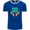 Climate Change Trees Are the Answer Mens Ringer T-Shirt FotL Royal Blue/White