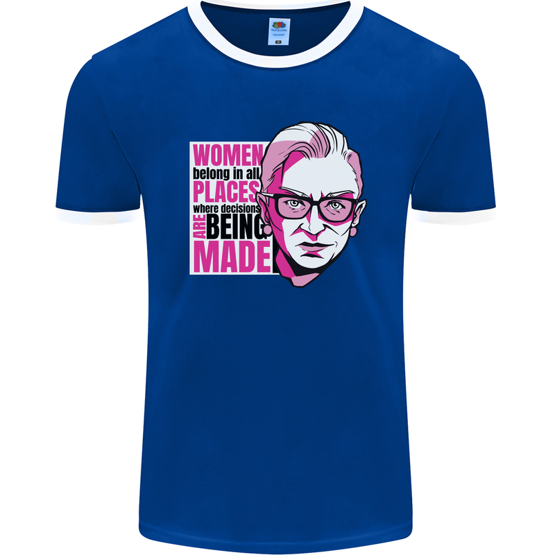 Women Empowerment Feminism Feminist Mens Ringer T-Shirt FotL Royal Blue/White