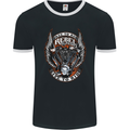 Rebel and Pride Motorcycle Motorbike Biker Mens Ringer T-Shirt FotL Black/White