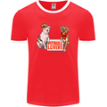 Pitbull Lovers Funny Dog Valentine's Day Mens Ringer T-Shirt FotL Red/White