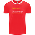 Dad Definition Funny Father's Day Mens Ringer T-Shirt FotL Red/White