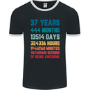 37th Birthday 37 Year Old Mens Ringer T-Shirt FotL Black/White