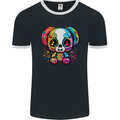 A Cute Teddy Bear Demon Skull Mens Ringer T-Shirt FotL Black/White