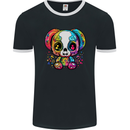 A Cute Teddy Bear Demon Skull Mens Ringer T-Shirt FotL Black/White