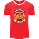 Don't Stop Retrieving Funny Golden Retiever Mens Ringer T-Shirt FotL Red/White