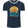 Sloth Nope Not Today Funny Lazy Mens Ringer T-Shirt FotL Navy Blue/White