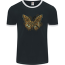 Steampunk Butterfly Butterflies Mens Ringer T-Shirt FotL Black/White