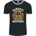 Namaste Witches Funny Halloween Mens Ringer T-Shirt FotL Black/White