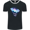 Brainstorm SCI-FI Skull Gothic Space Mens Ringer T-Shirt FotL Black/White