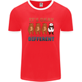 Panda Bear LGBT It's Okay to Be Different Mens Ringer T-Shirt FotL Red/White