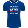 I Don't Mean to Be I'm a Scuba Diver Diving Mens Ringer T-Shirt FotL Royal Blue/White